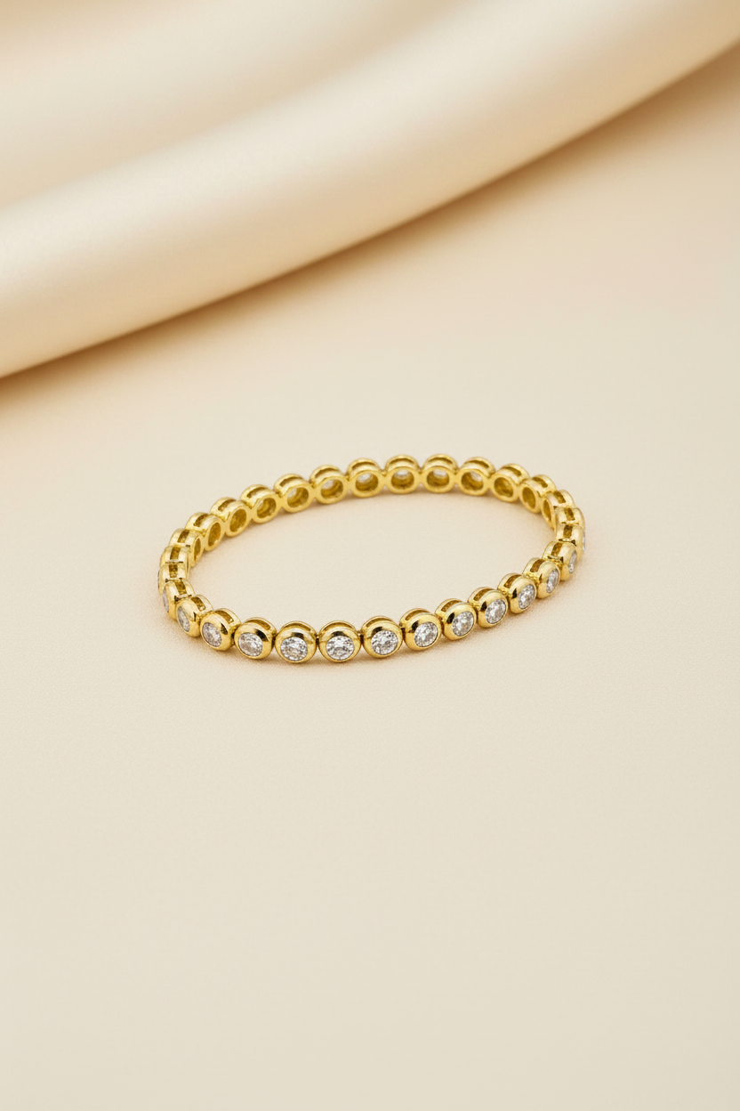 Bezel Set Diamond Tennis Bracelet