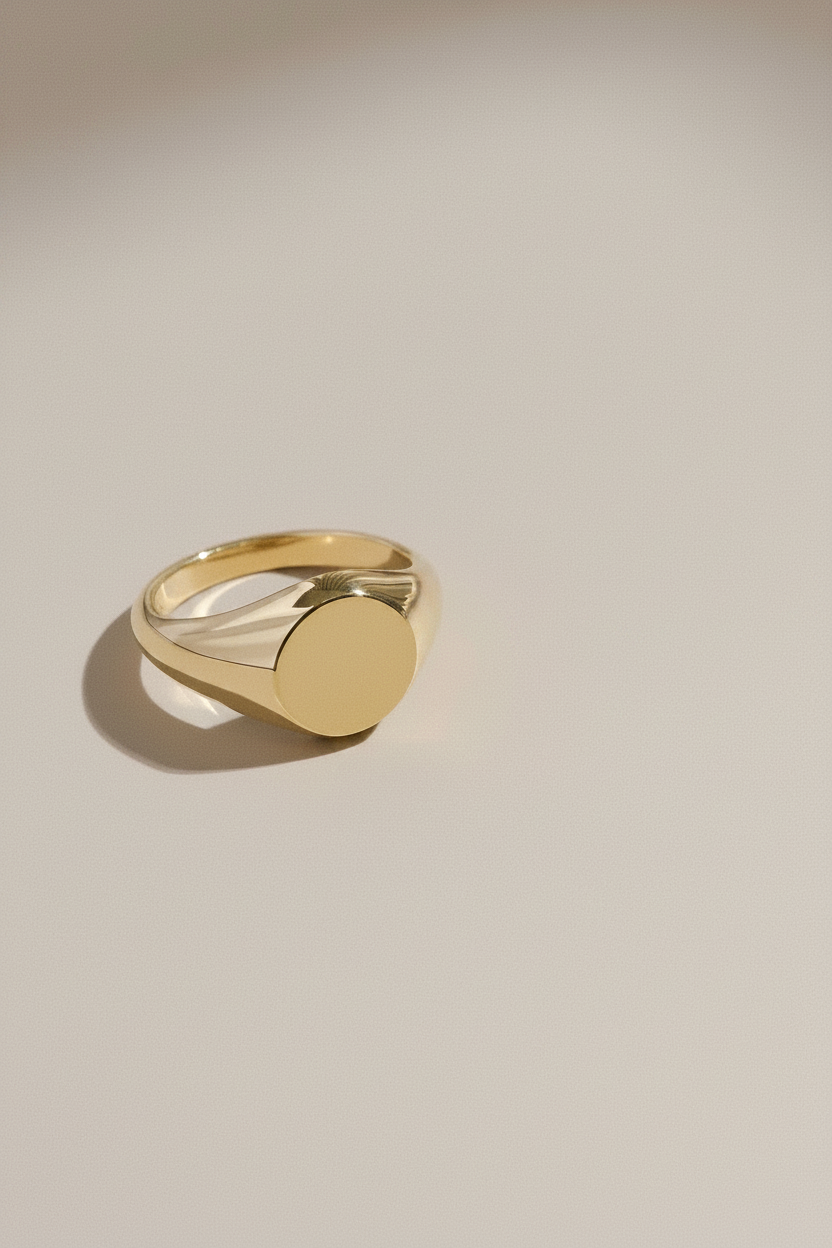 Round Signet Ring 18CT